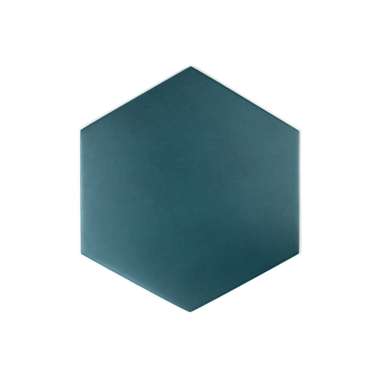 Blue Matte 9x10 Hexagon Porcelain Tile