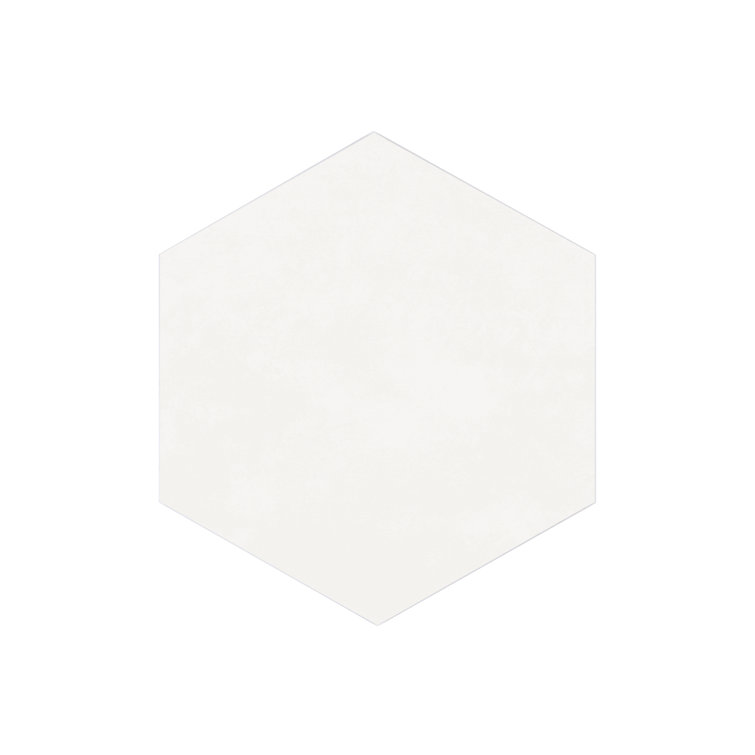 White Matte Hexagon Porcelain Tile for Indoor Use