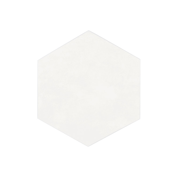 White Matte Hexagon Porcelain Tile for Indoor Use