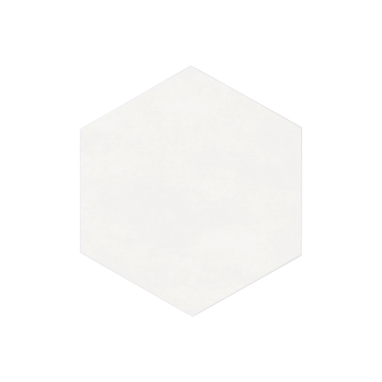White Matte Hexagon Porcelain Tile for Indoor Use