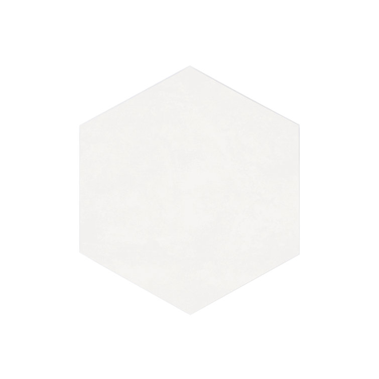 White Matte Hexagon Porcelain Tile for Indoor Use