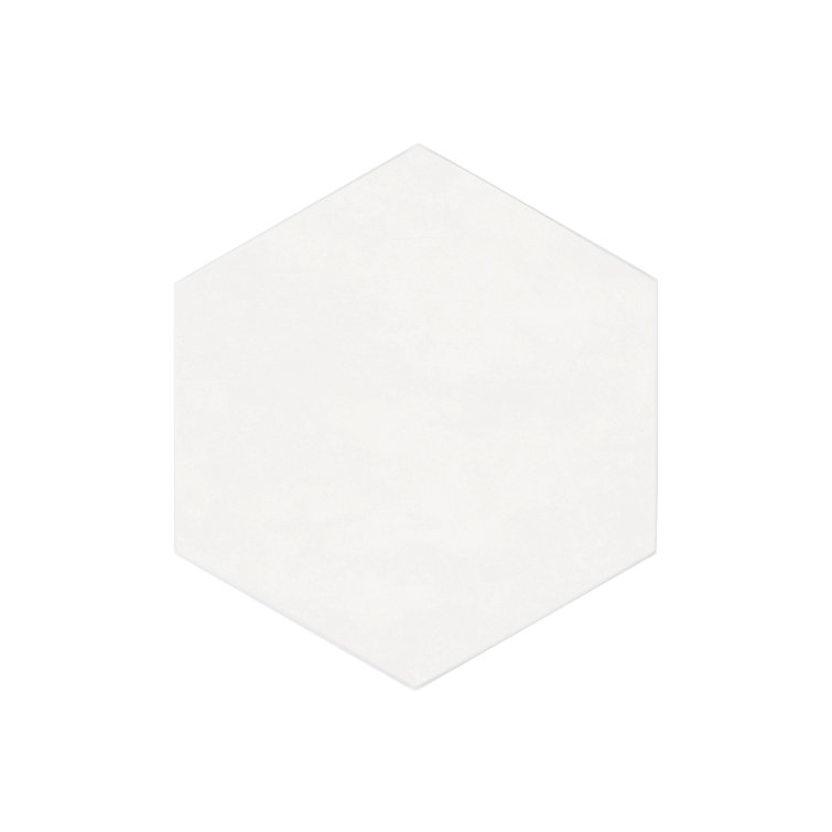 White Matte Hexagon Porcelain Tile for Indoor Use