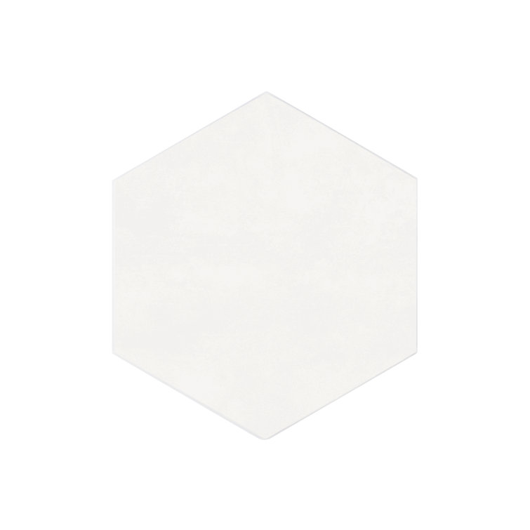 White Matte Hexagon Porcelain Tile for Indoor Use