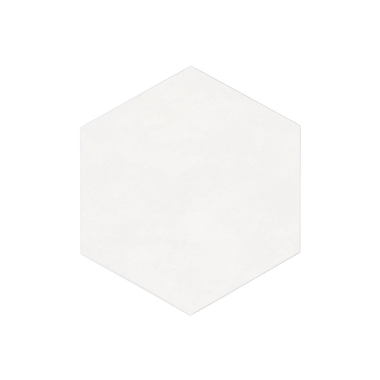 White Matte Hexagon Porcelain Tile for Indoor Use
