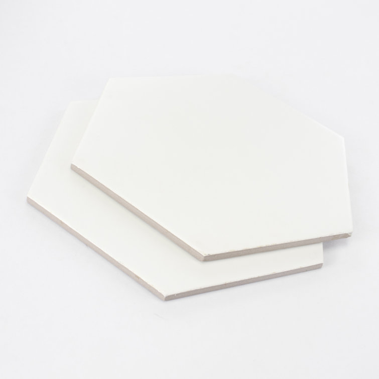 White Matte Hexagon Porcelain Tile for Indoor Use