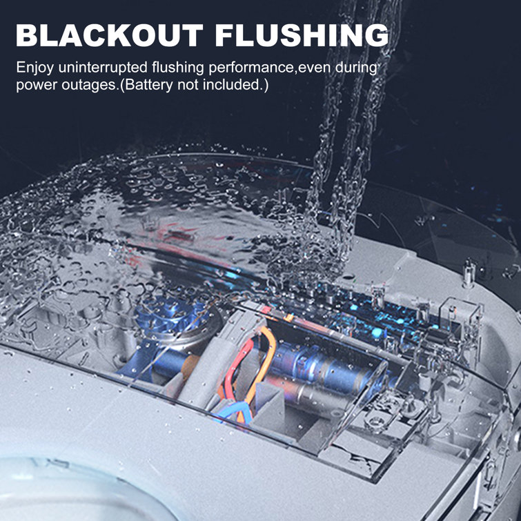 White Elongated High Efficiency Macerating Smart Toilet