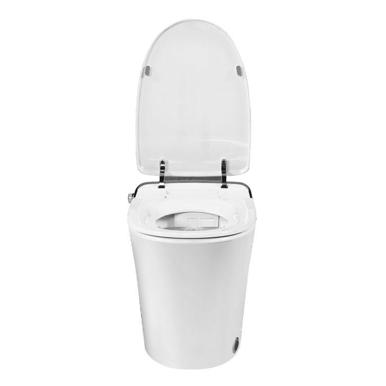 White Elongated High Efficiency Macerating Smart Toilet