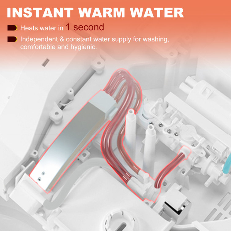 White Elongated High Efficiency Macerating Smart Toilet