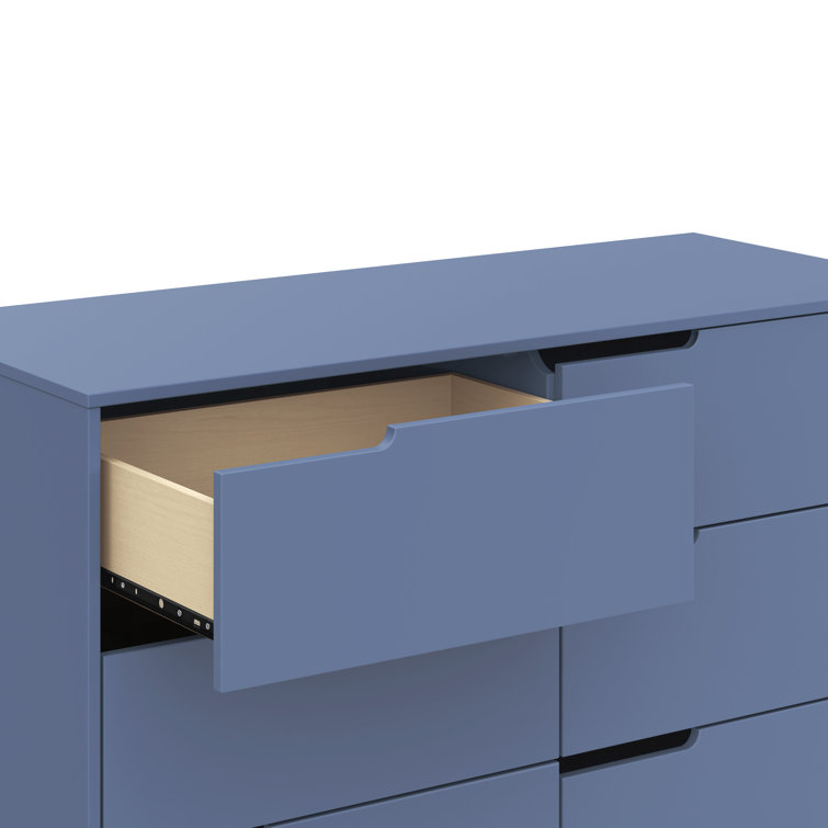 Hudson Cove Blue 48" GREENGUARD Certified Double Dresser with Drawers