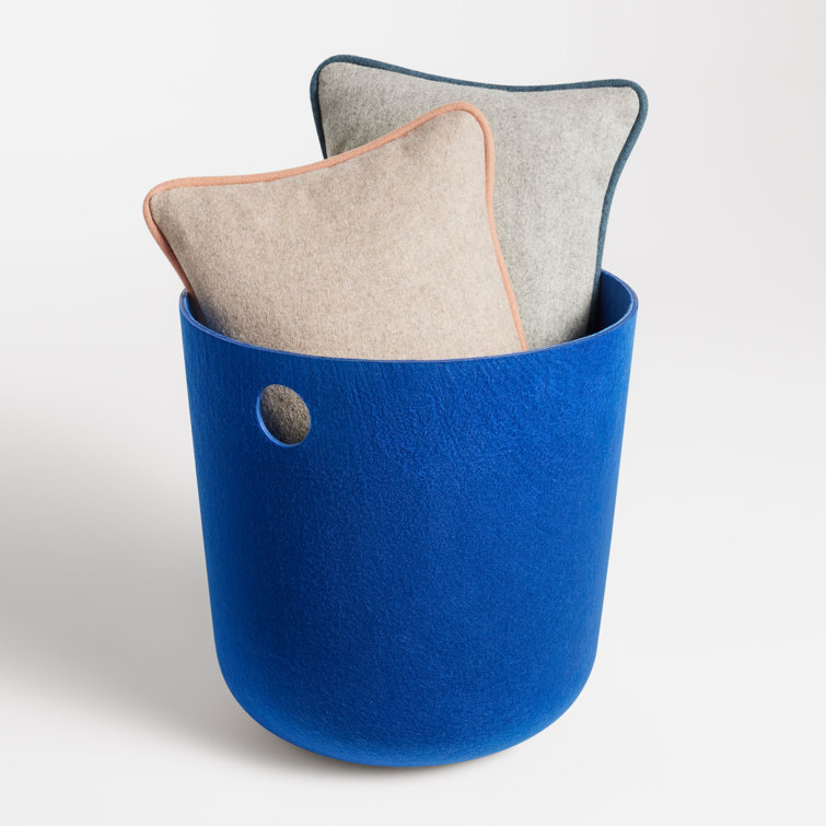 Cobalt Blue Recycled PET Felt Large Storage Basket