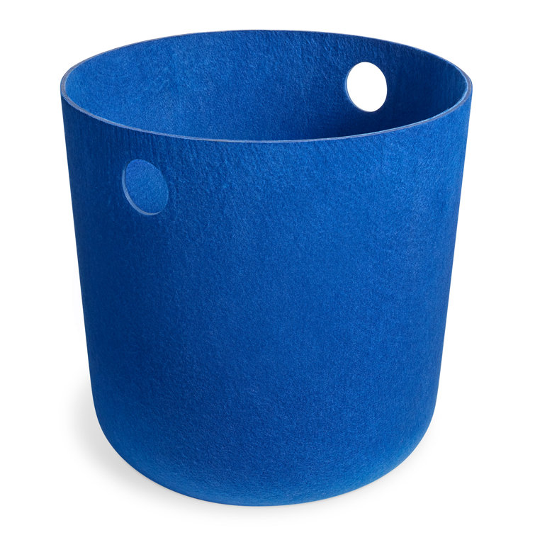 Cobalt Blue Recycled PET Felt Large Storage Basket