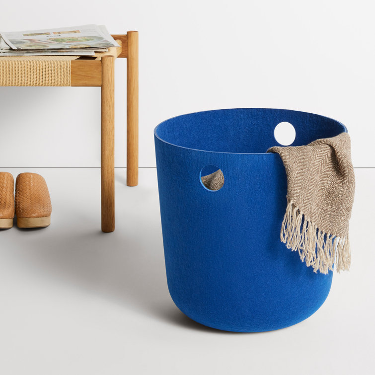 Cobalt Blue Recycled PET Felt Large Storage Basket