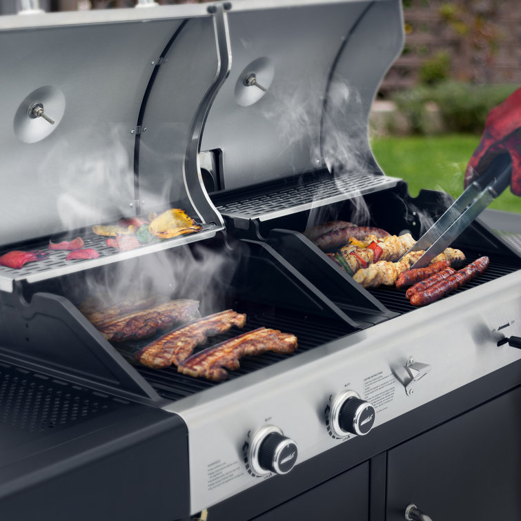 Royal Gourmet Dual Fuel Stainless Steel Gas and Charcoal Grill Combo