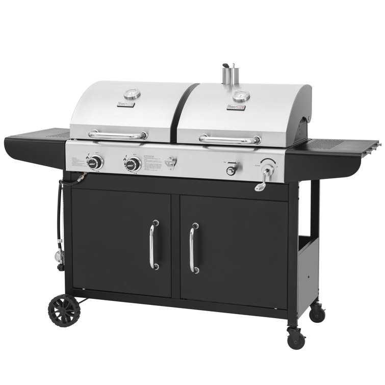 Royal Gourmet Dual Fuel Stainless Steel Gas and Charcoal Grill Combo