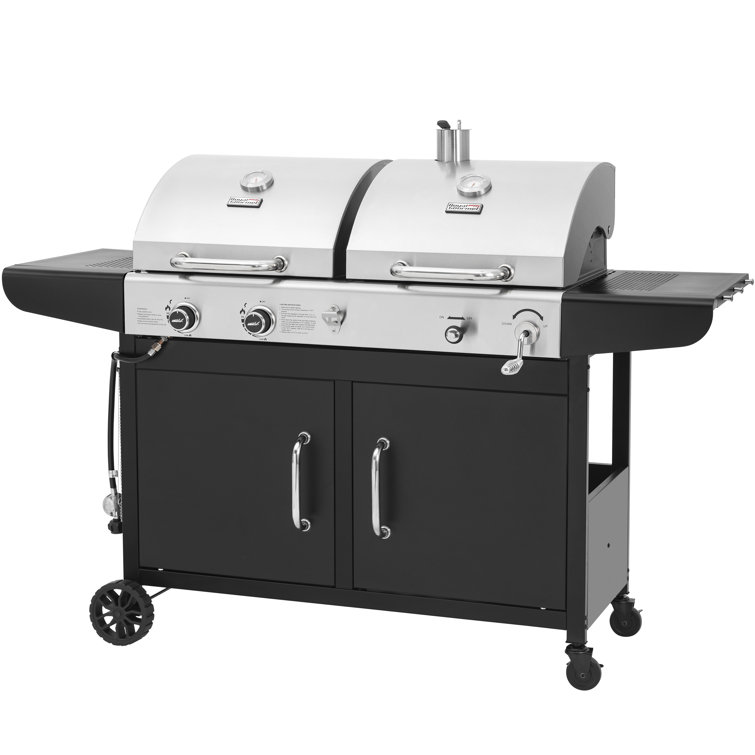 Royal Gourmet Dual Fuel Stainless Steel Gas and Charcoal Grill Combo