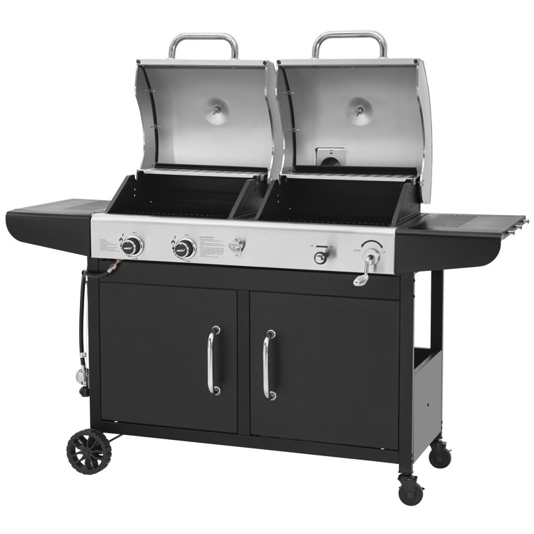 Royal Gourmet Dual Fuel Stainless Steel Gas and Charcoal Grill Combo