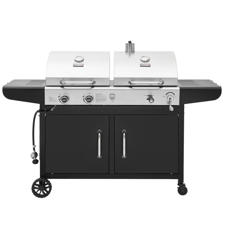 Royal Gourmet Dual Fuel Stainless Steel Gas and Charcoal Grill Combo