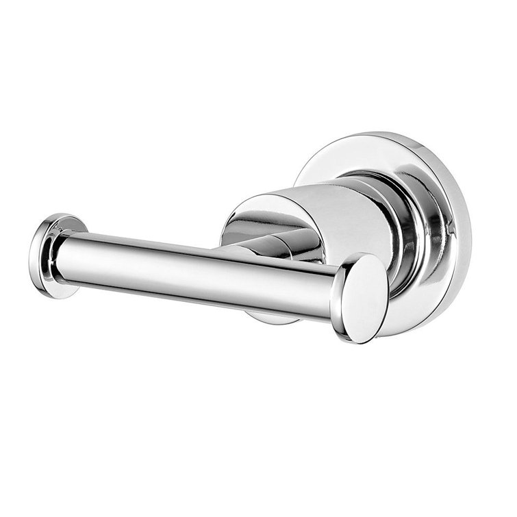 Polished Chrome Contemporary Wall Mounted Double Robe Hook