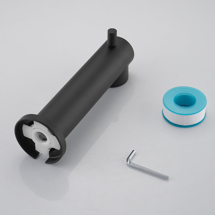 Matte Black Wall Mounted Tub Spout with Diverter