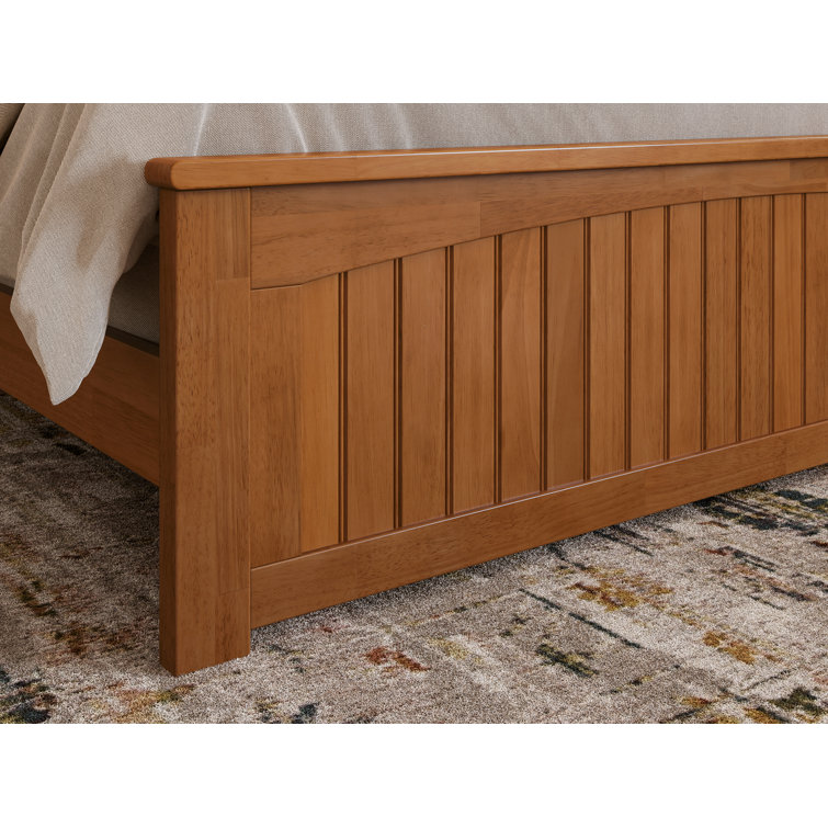 Nantucket Light Toffee Queen Solid Wood Platform Bed with Headboard