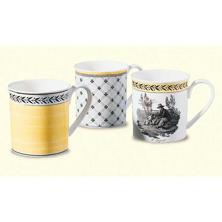 Audun Promenade Ceramic Mug with Floral Geometric Motif