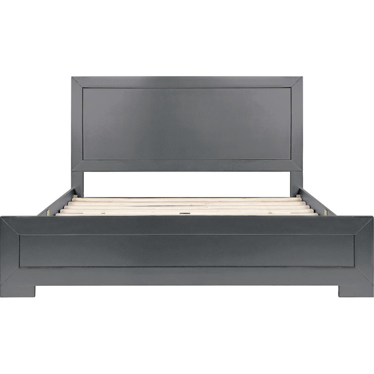 Oxford Charcoal Queen Size Upholstered Wood Platform Bed