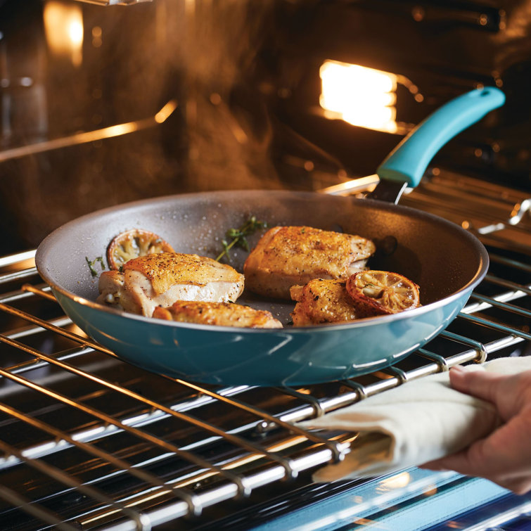 Agave Blue 12.5" Aluminum Nonstick Frying Pan with Ceramic Coating