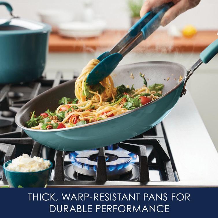 Agave Blue 12.5" Aluminum Nonstick Frying Pan with Ceramic Coating
