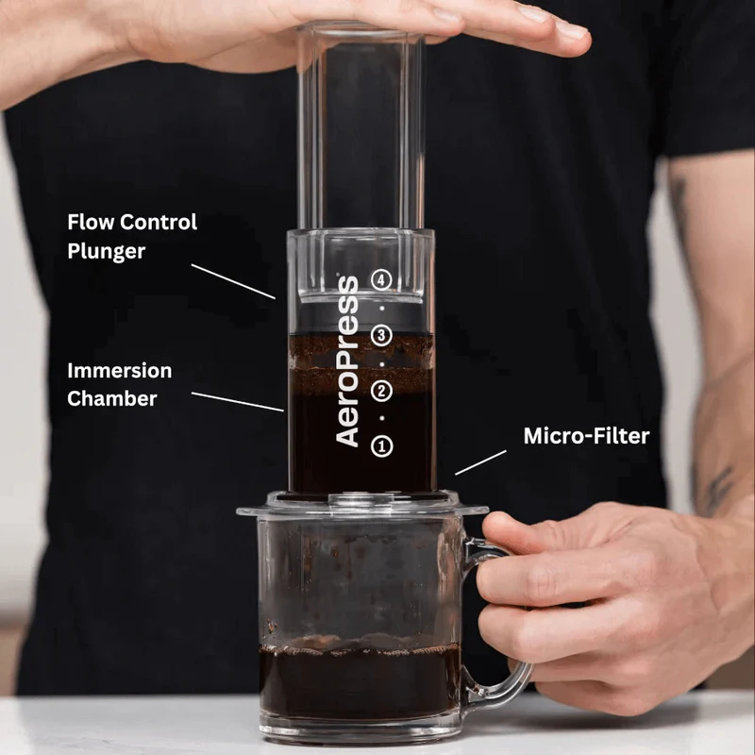 Clear Tritan Portable Coffee Press with 3-in-1 Brew Technology