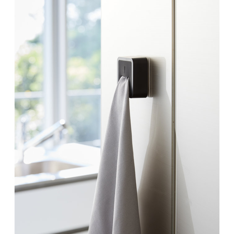 Black Traceless Adhesive Kitchen Towel Holder