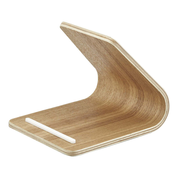Natural Plywood Tablet Stand with Silicone Stopper