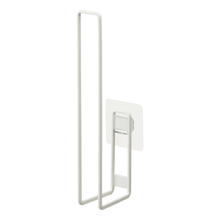 White Steel Traceless Adhesive Toilet Paper Holder
