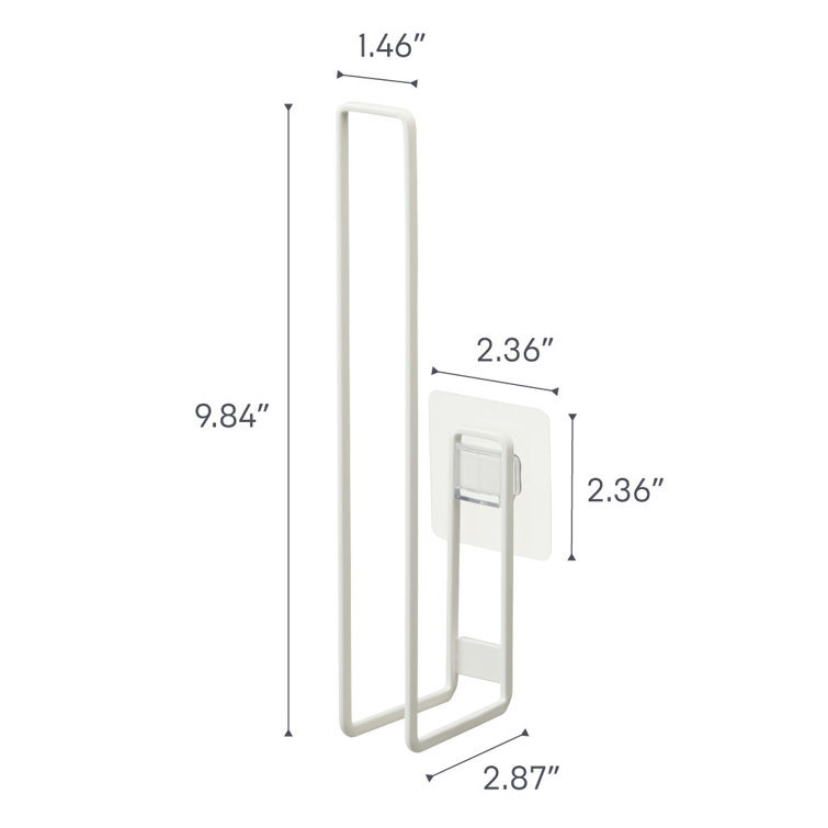 White Steel Traceless Adhesive Toilet Paper Holder