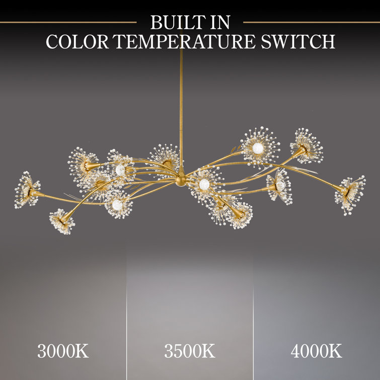 Tourmaline Crystal LED Linear Pendant Light for Island