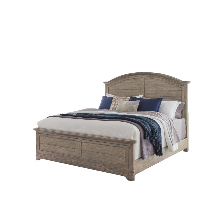 Meadowbrook Antique Sand King Wood Panel Bed with Headboard