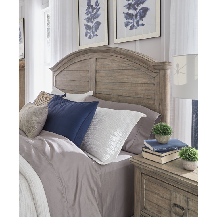 Meadowbrook Antique Sand King Wood Panel Bed with Headboard