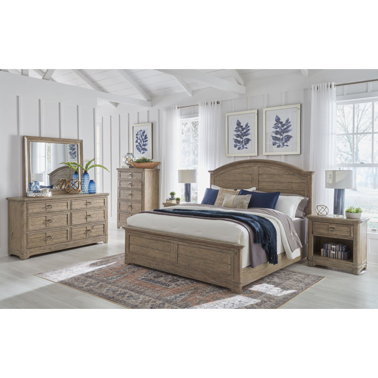 Antique Sand Coastal Double Dresser with Soft Close Drawers