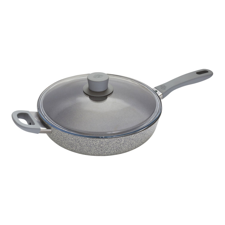 Gray 3.9-qt Aluminum Nonstick Sauté Pan with Glass Lid