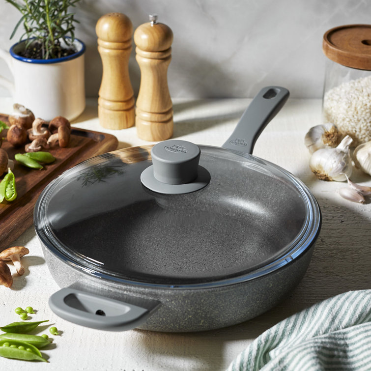 Gray 3.9-qt Aluminum Nonstick Sauté Pan with Glass Lid