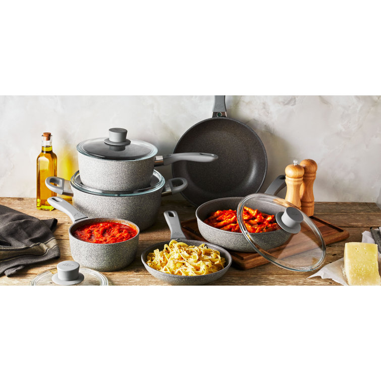 Gray Ceramic-Coated Aluminum Nonstick Fry Pan Set, 2-Piece