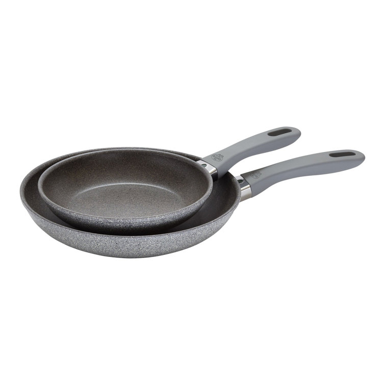 Gray Ceramic-Coated Aluminum Nonstick Fry Pan Set, 2-Piece