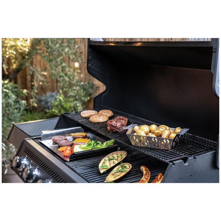 Outdoor Bamboo and Stainless Steel 13-Piece BBQ Tool Set