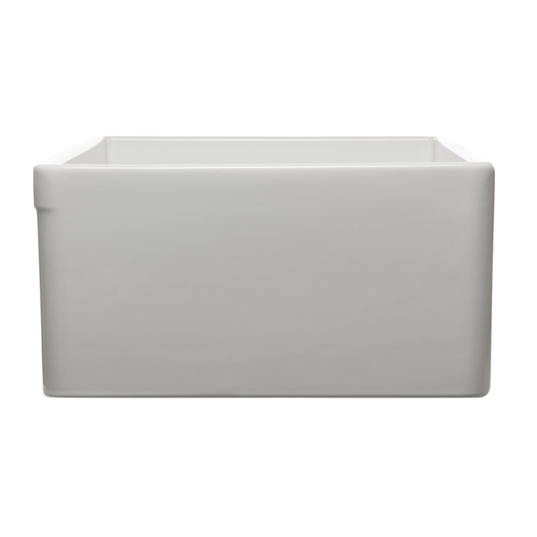 33'' White Fireclay Single Bowl Farmhouse Sink