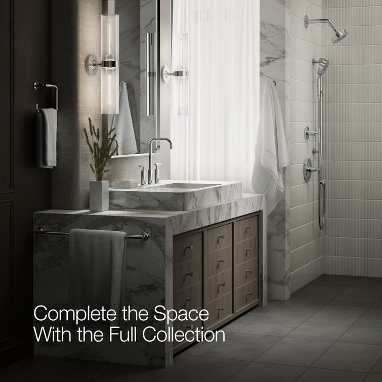 Purist Polished Chrome Double Handle Widespread Bathroom Faucet