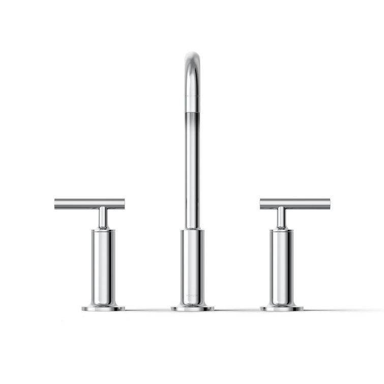 Purist Polished Chrome Double Handle Widespread Bathroom Faucet