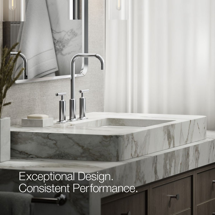 Purist Polished Chrome Double Handle Widespread Bathroom Faucet