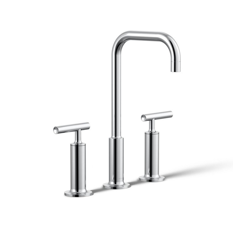 Purist Polished Chrome Double Handle Widespread Bathroom Faucet