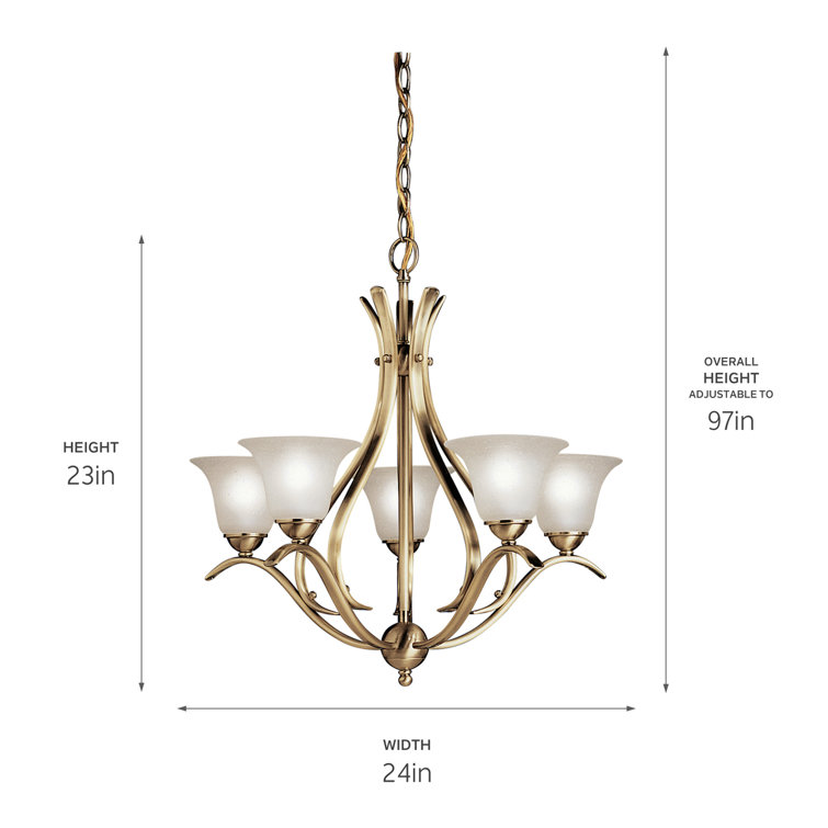 Dover 32" Brushed Nickel 9-Light Two-Tier Chandelier