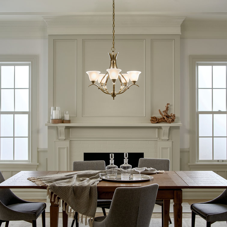 Dover 32" Brushed Nickel 9-Light Two-Tier Chandelier