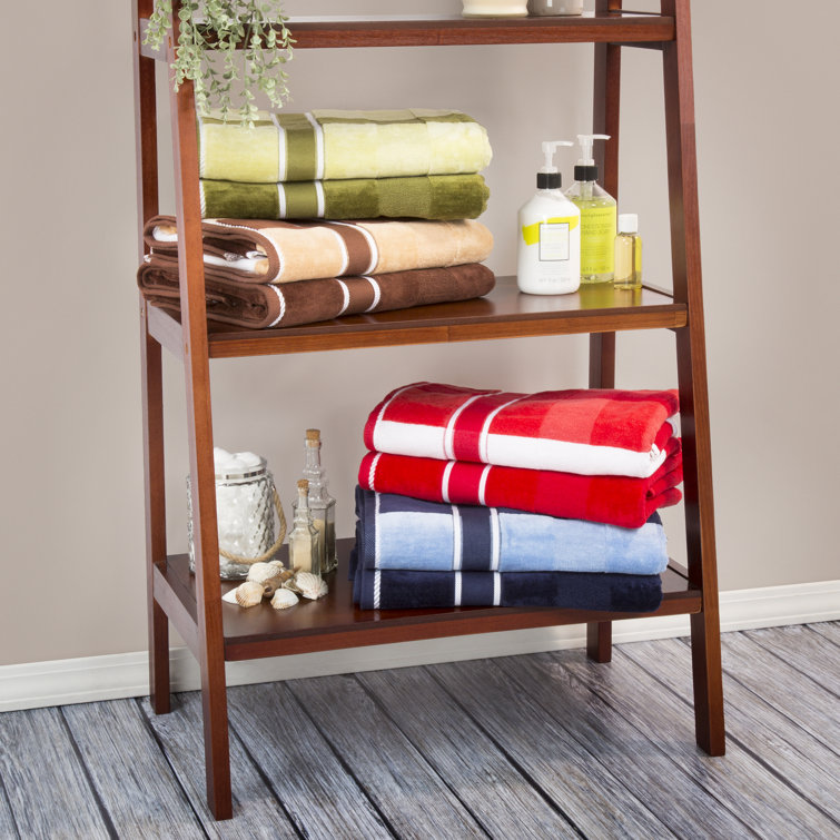 Luxurious Red Cotton Velour 6-Piece Towel Set